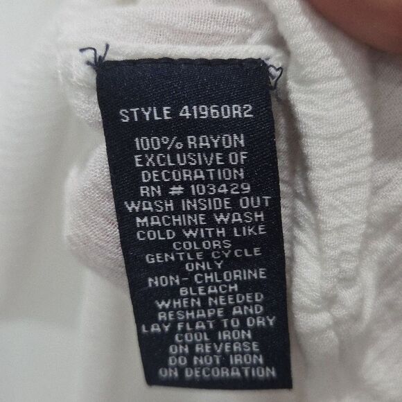 Terre Bleue brand boho Embroidered peasant style top - Size Large - Picture 4 of 5